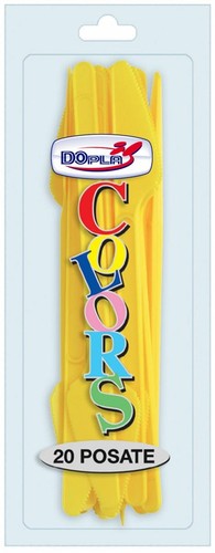 Colteli giallo 18cm 20pz - colteli,
