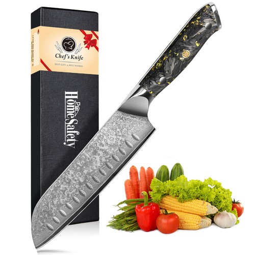 Coltello damascato cm - 18,