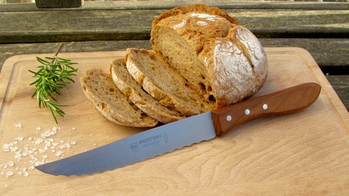 Coltello pane fatto mano - fatto, a