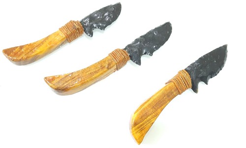 Coltello ossidiana con - ossidiana,
